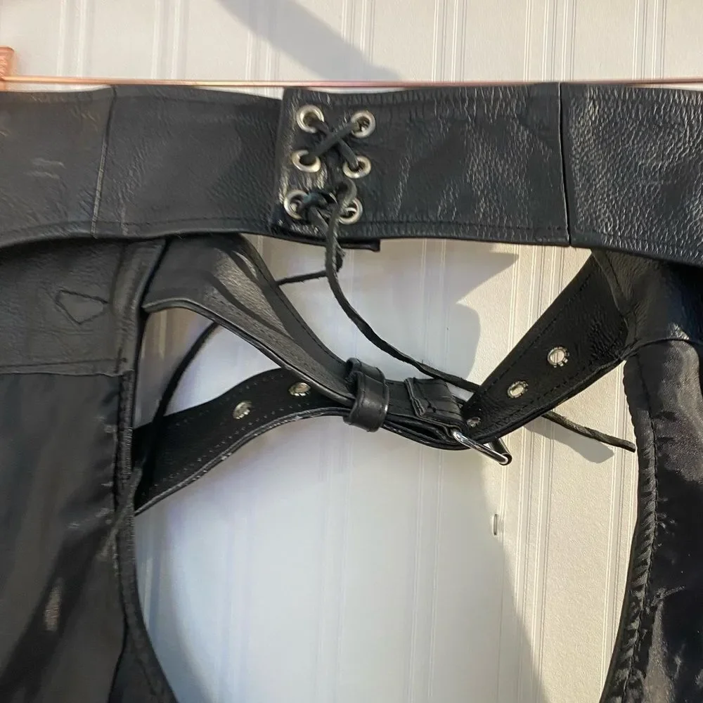 Men's Leather Motorcycle Chaps - Ride Protection M, 3XL‎ - Picture 7 of 15